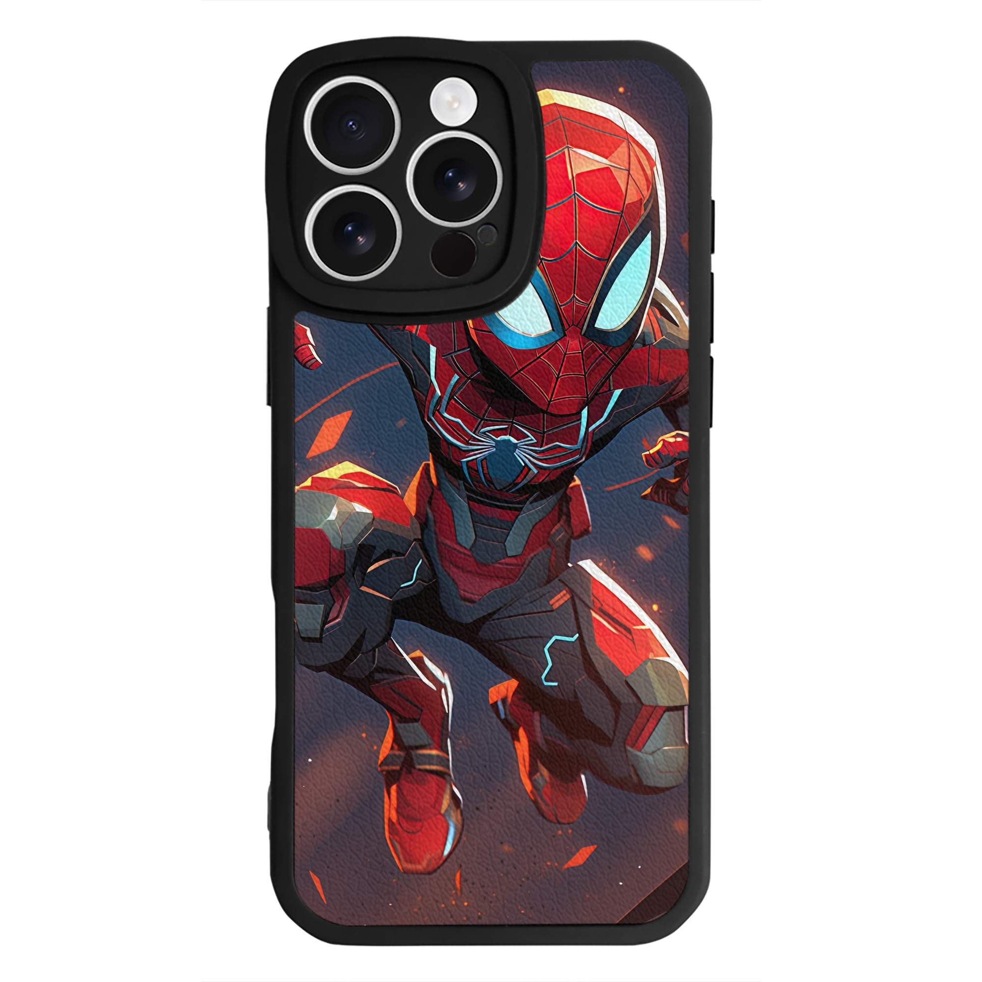 Spider Man スパイダーマン 【iPhone 16シリーズ対応】シリコンスマホケース（レザー調） 材質：シリコン